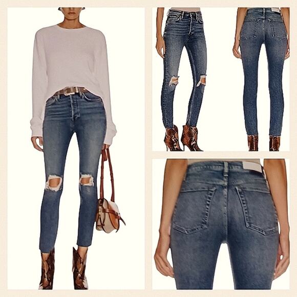 RE/DONE Originals High Rise Ankle Crop GUC $285 Size 28    J1529 - Picture 1 of 8